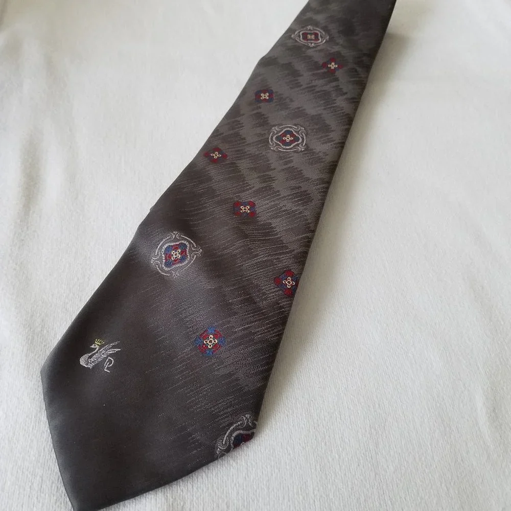 VTG Don Loper Tie Silver Gray Titanium Metal Color